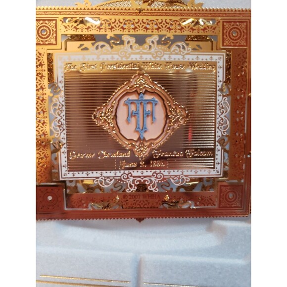 2007 White House Historical Association Christmas Wedding Ornament Cleveland - Picture 6 of 10